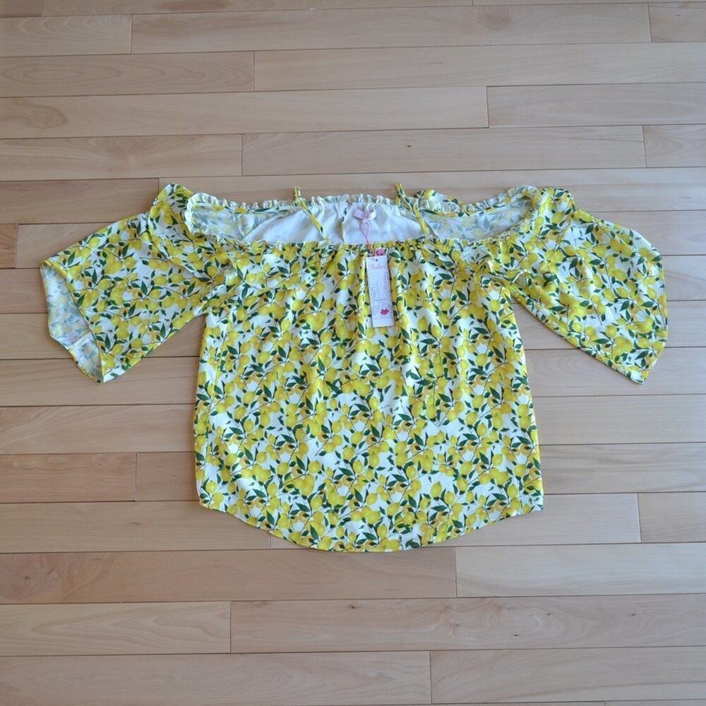 NWT Parker New York Blouse Top Lemons
